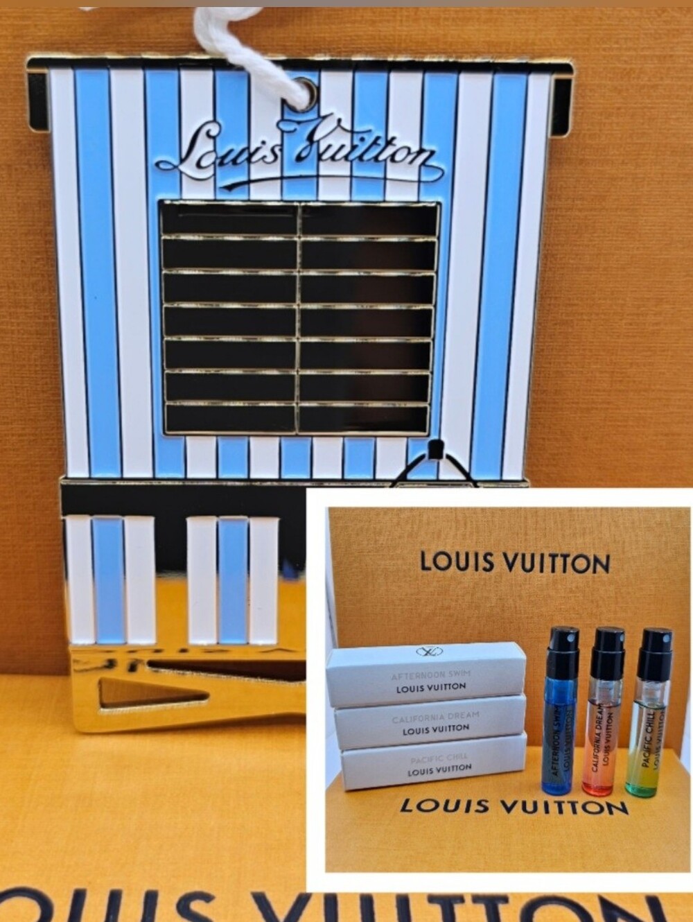 💫AUTHENTIC LOUIS VUITTON LIMITED METAL TAG CHARM ➕️ 💥3pc LV UNISEX FRAGRANCE